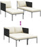 vidaXL - Ligbed - met - Kussens - voor - 2 - Personen - - - Antraciet - - - 115x153x69,5 - cm - - - Staal