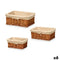 Mandenset Kipit HX31033S/3 Natuurlijk Polyester vlechtwerk 50 % katoen 39 x 16,5 x 29 cm (6 Stuks)