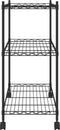 vidaXL Opbergrek met wielen 3-laags 60x35x81 cm 150 kg zwart