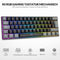 Mechanisch toetsenbord, draadloos, gaming Bluetooth met RGB, tri-modi gaming toetsenbord QWERTZ (BT5