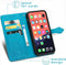 iMoshion Hoesje Geschikt voor iPhone 13 Hoesje Met Pasjeshouder - iMoshion Mandala Bookcase - Turquoise