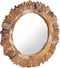 vidaXL - Wandspiegel - rond - 60 - cm - teakhout