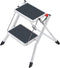 Tatkraft ROCK - Vouwladder 2 Treden - Draagkracht 150 kg - EN Gecertificeerd (49,5x48,5x44,5 cm)