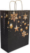 Papieren koordtas 32x12x41cm 50st Kerst Sterren