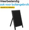 BRASQ Krijtstoepbord - Enkelzijdig - Weerbestendig - Zwart - 55x85 cm