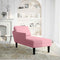 vidaXL - Chaise - longue - met - kussen - en - rechterarmleuning - fluweel - roze