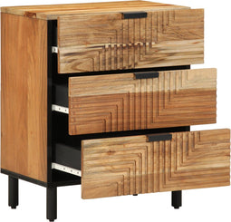 vidaXL - Nachtkastje - 50x33x62 - cm - Massief - Acaciahout