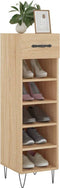 vidaXL - Schoenenkast - 30x35x105 - cm - bewerkt - hout - sonoma - eikenkleurig