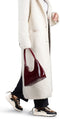 POSH by Poelman CARI - Dames Sneakers - Chunky zool 4 cm met panterprint - Bordeaux