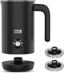 LEBENLANG Elektrische Melkopschuimer - 4 standen - 240 ml - Zwart