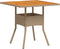 Tuintafel 80x80x75 cm poly rattan en acaciahout beige