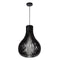Atmooz - Hanglamp Zita L - zwart - Industrieel - Woonkamer / Slaapkamer / Eetkamer - Plafondlamp - Zwart hout - Hoogte 190cm - Hout