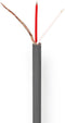 Nedis Microfoonkabel - 2 x 0.12 mm² - Koper - 100.0 m - Rond - PVC - Donkergrijs - Rol