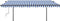 vidaXL - Luifel - automatisch - met - LED - en - windsensor - 5x3 - m - blauw - en - wit