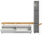 Furnilux Sugar - Tv meubel - Wit melamine Wotan eiken - 30x235x190cm