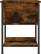 vidaXL - Nachtkastjes - 2 - st - 34x35,5x45 - cm - bewerkt - hout - gerookt - eikenkleur