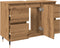 vidaXL - Badkamerkast - 80x33x60 - cm - bewerkt - hout - artisanaal - eikenkleurig