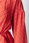 Colourful Rebel Embla - Midi Jurk - Lange mouw met ceintuur en volant - Maat M