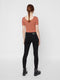Pieces PCKITTE SS TOP NOOS BC - Katoenen top met korte mouwen - Copper Brown - Maat XS
