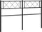 vidaXL - Hoofdbord - 140 - cm - metaal - zwart