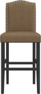 vidaXL - Barstoelen - 2 - st - massief - rubberhout - en - stof