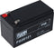 Fiamm FG20121 batterij 1200 mAh loodbatterij 12 volt met 1200 mAh, 2 x 4,8 mm stekkercontacten