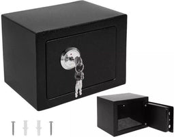 Kluis mechanisch - Staal zwart - 17x23x17 cm