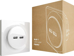 FIBARO Walli N USB Outlet - Wit - Klassiek basiselement