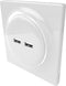 FIBARO Walli N USB Outlet - Wit - Klassiek basiselement
