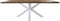 HSM Collection-Rechthoekige Eettafel Fishbone-200x100x76-Naturel/Wit-Eiken/Metaal