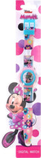 Accutime - LED Watch Minnie Mouse - Kinderhorloge Met LED Display Voor Datum en Tijd - Paars