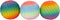 Fidget Toy Regenboog stressbal - 1 exemplaar - Super zacht - Satisfying - 7 cm groot - Stressbal voor de hand