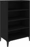 vidaXL - Dressoir - 57x35x90 - cm - bewerkt - hout - zwart