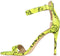 GUESS Kahlua2 - Dames Sandalen met Hak - Neongele Slangenprint - Geel - Maat 36