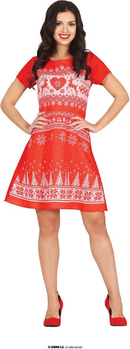 Fiestas Guirca - Foute dames kerstjurk rood - L