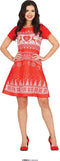 Fiestas Guirca - Foute dames kerstjurk rood - L