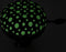 Fietsbel Ding-Dong M-Wave ø80mm - black with white fluorescent dots