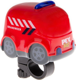 Fietsbel met sirene en zwaailichten PexKids brandweerauto Perry