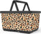 Fietsmand met slot en kliksysteem voor bagagedrager - voordrager The Basky basket design Wild gekleurd