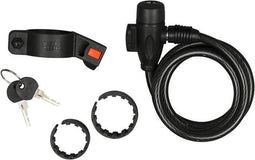 Fietsslot kabel - BURG WACHTER - 1 260 100 - Spiraal 100 cm - Staal 8 mm - Sleutel - Fietshouder