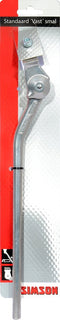 Fietsstandaard Simson Basic smalle plaat 28 inch - zilver