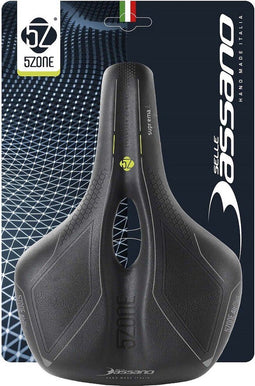 Fietszadel Selle Bassano Suprema 5zone EL Ladies met elastomere demping - zwart