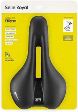 Fietszadel Selle Royal Ellipse Athletic - Urban Life - zwart