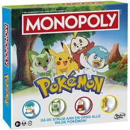 Monopoly - Pokémon Editie - Bordspel - 4 Pokémon-personagepionnen (Sprigatito Fuecoco Quaxly Pikachu)