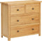 vidaXL - Ladekast - 80x33,5x75 - cm - massief - eikenhout