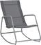 vidaXL - Tuinschommelstoel - 95x54x85 - cm - textileen - taupe