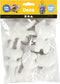 Figuren van textiel met sleutelhanger, h: 6-10 cm, 5 stuks
