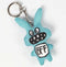 Figuren van textiel met sleutelhanger, h: 6-10 cm, 5 stuks
