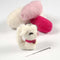 Figuren van textiel met sleutelhanger, h: 6-10 cm, 5 stuks
