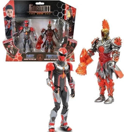 Figurendoos - GORMITI - Scion en Gormiti geassocieerd met Vuur - Zane en Fireon - 15 cm - Vanaf 4 jaar - GRV192